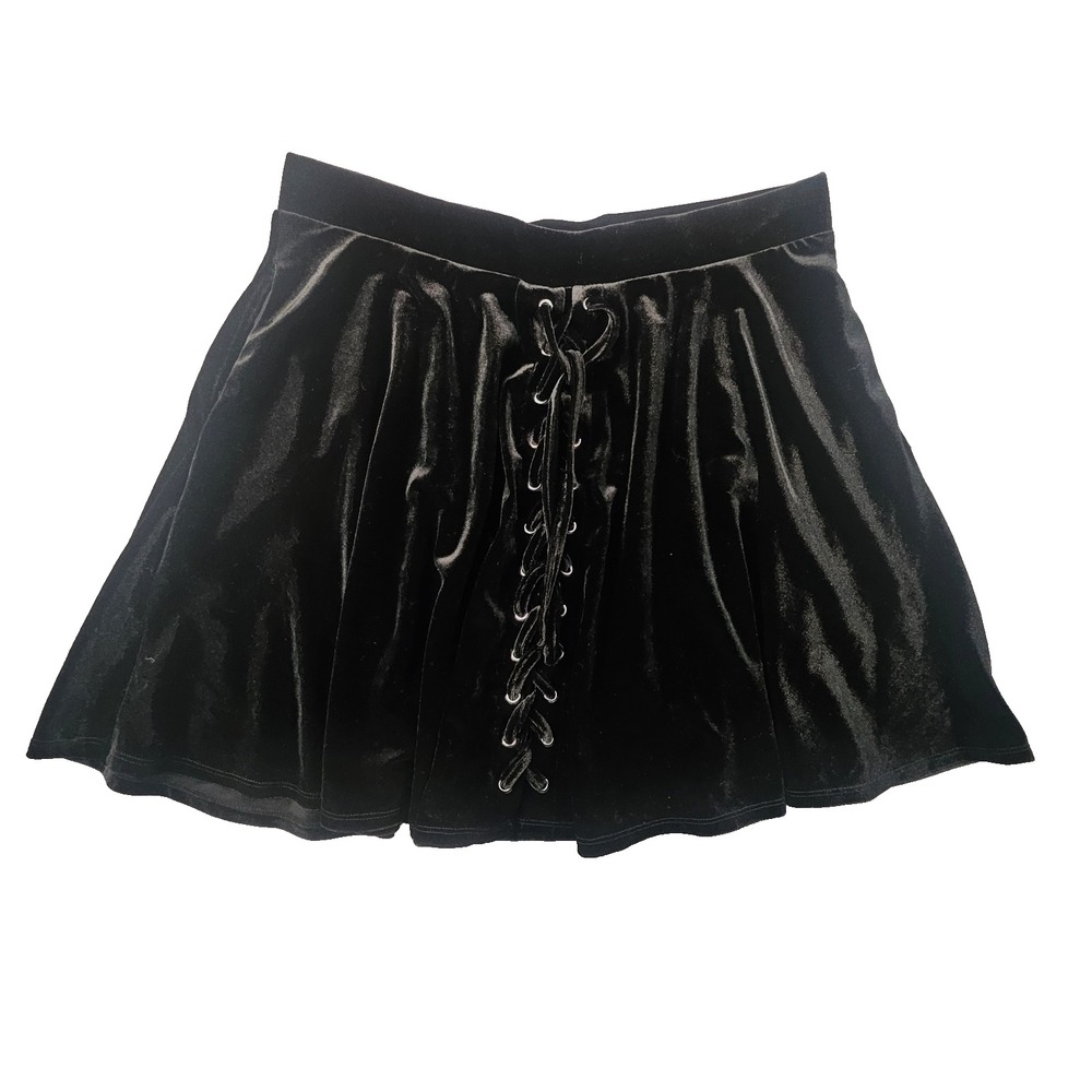 Hot Topic Velvet Corset Mini Skirt L Fairy Grunge Emo Dark‎ Academia Whimsigoth
